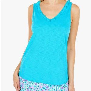 Lilly Pulitzer XXL Gigi Ruffle Top in Bermuda Blue - NWT